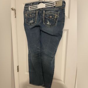 Silver baby boot jeans